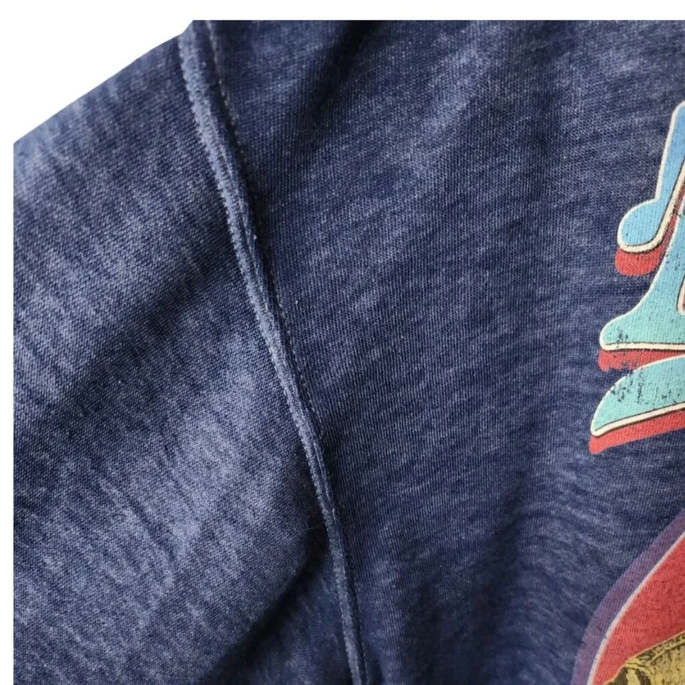 Billy Joel "Piano Man" Graphic Sweatshirt - Blue Retro Pullover Crewneck - Picture 7 of 8